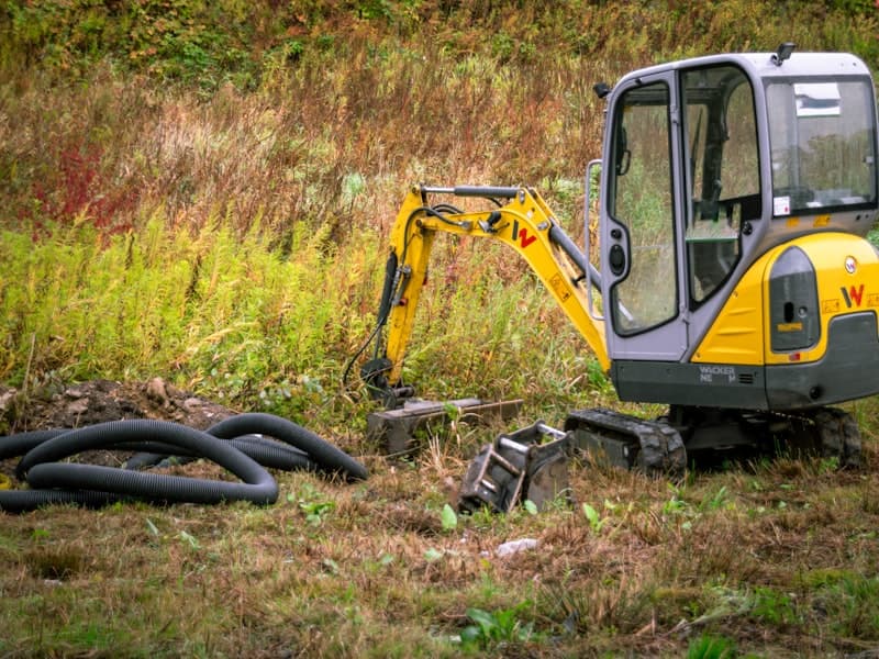 Kubota KX040 Mini Excavator - Side View